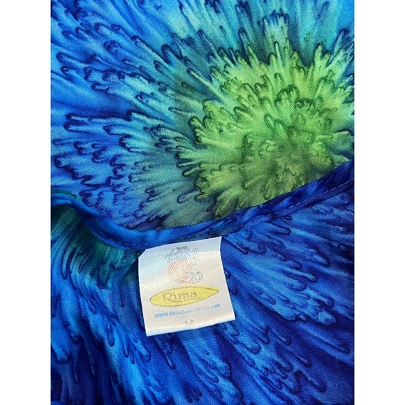 Nina Bean World Blue Floral Print Sleeveless Mini Dress Cover‎ Up Size M - Picture 3 of 3